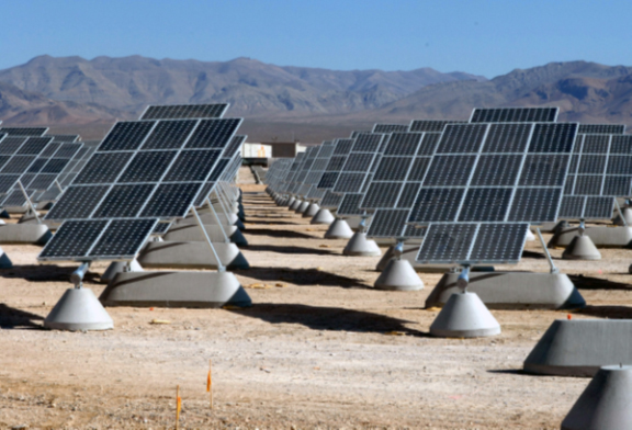 Figure 2. Tracking solar panels at Nellis AFB